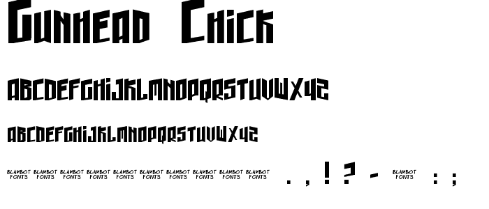 Gunhead Chick font